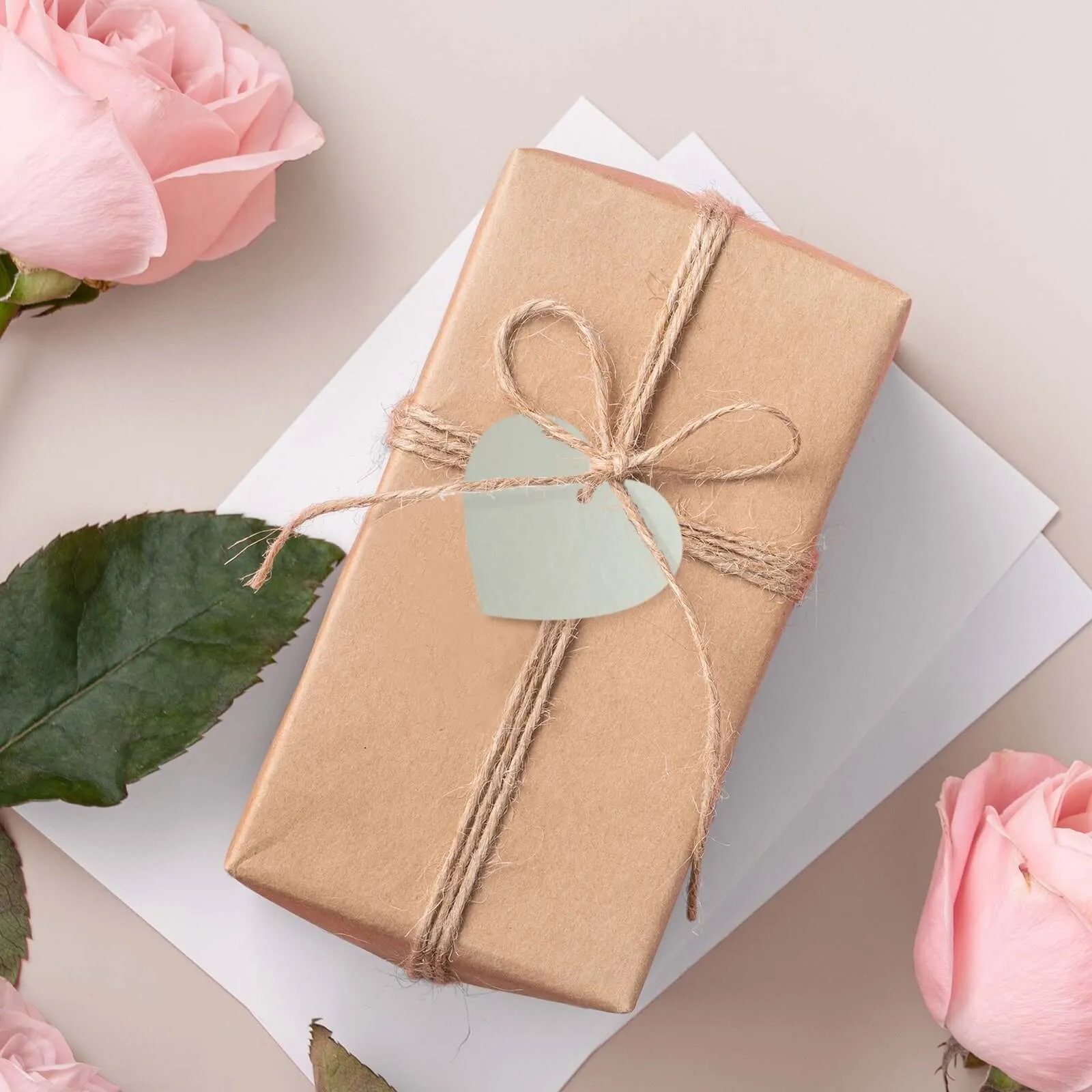 100 Pack Silver Printable Heart Shape Wedding Favor Gift Tags 2"