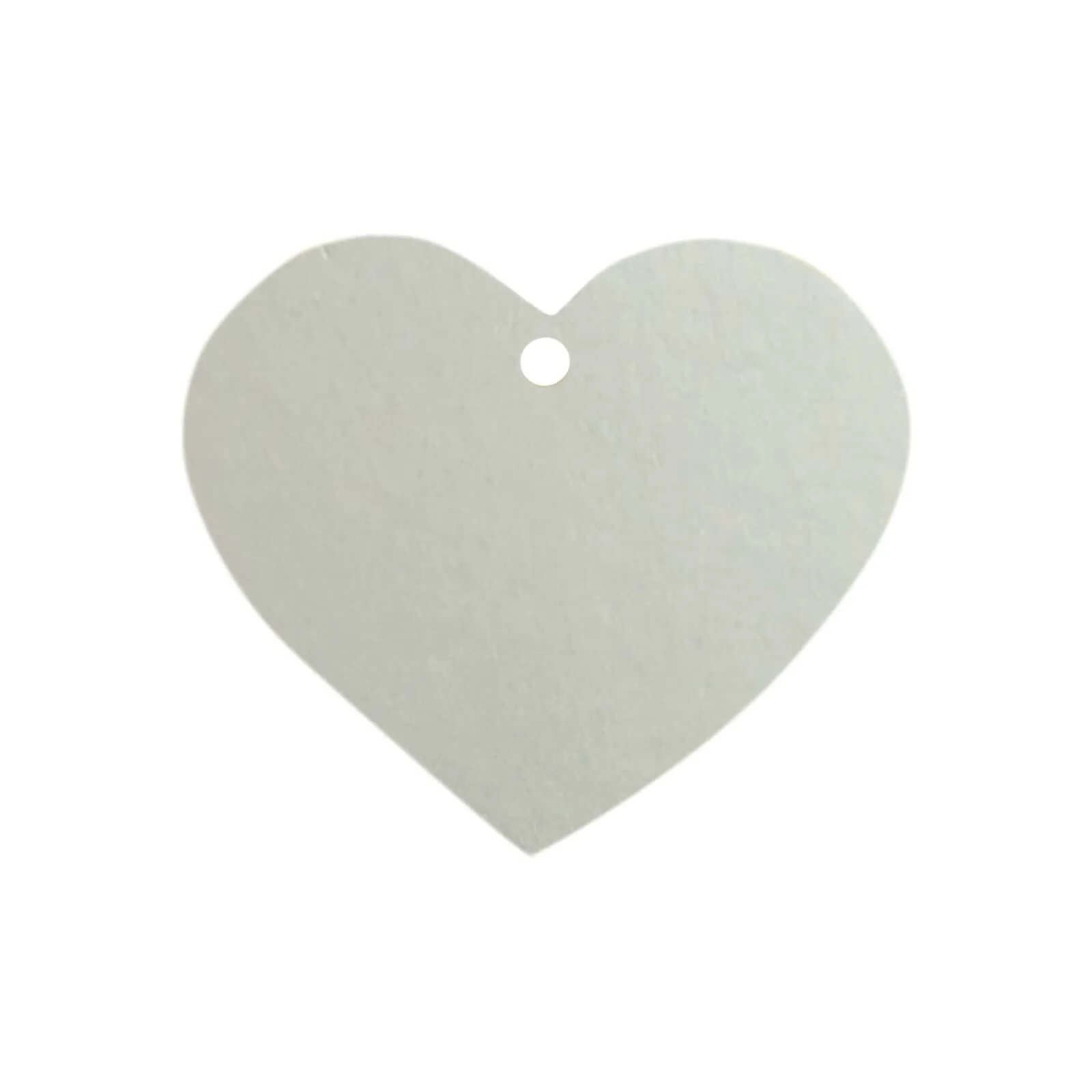 100 Pack Silver Printable Heart Shape Wedding Favor Gift Tags 2"