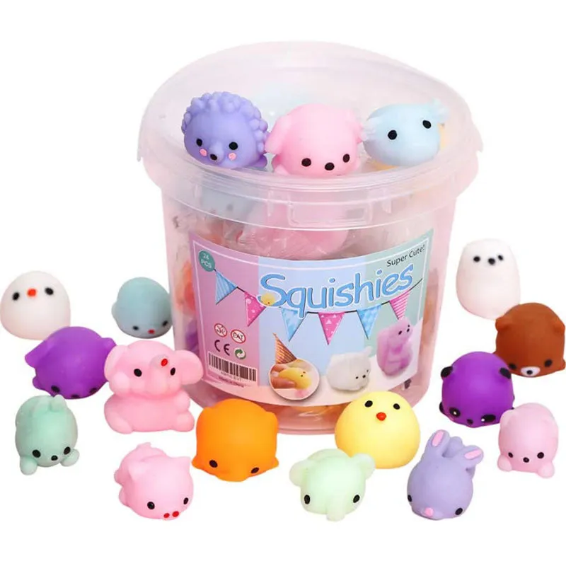 24 Barrel Squeezing Toy Flexible Glue Pressure Reduction Toy Doll Small Ball Ins Squeezing Toy Student Small Gift