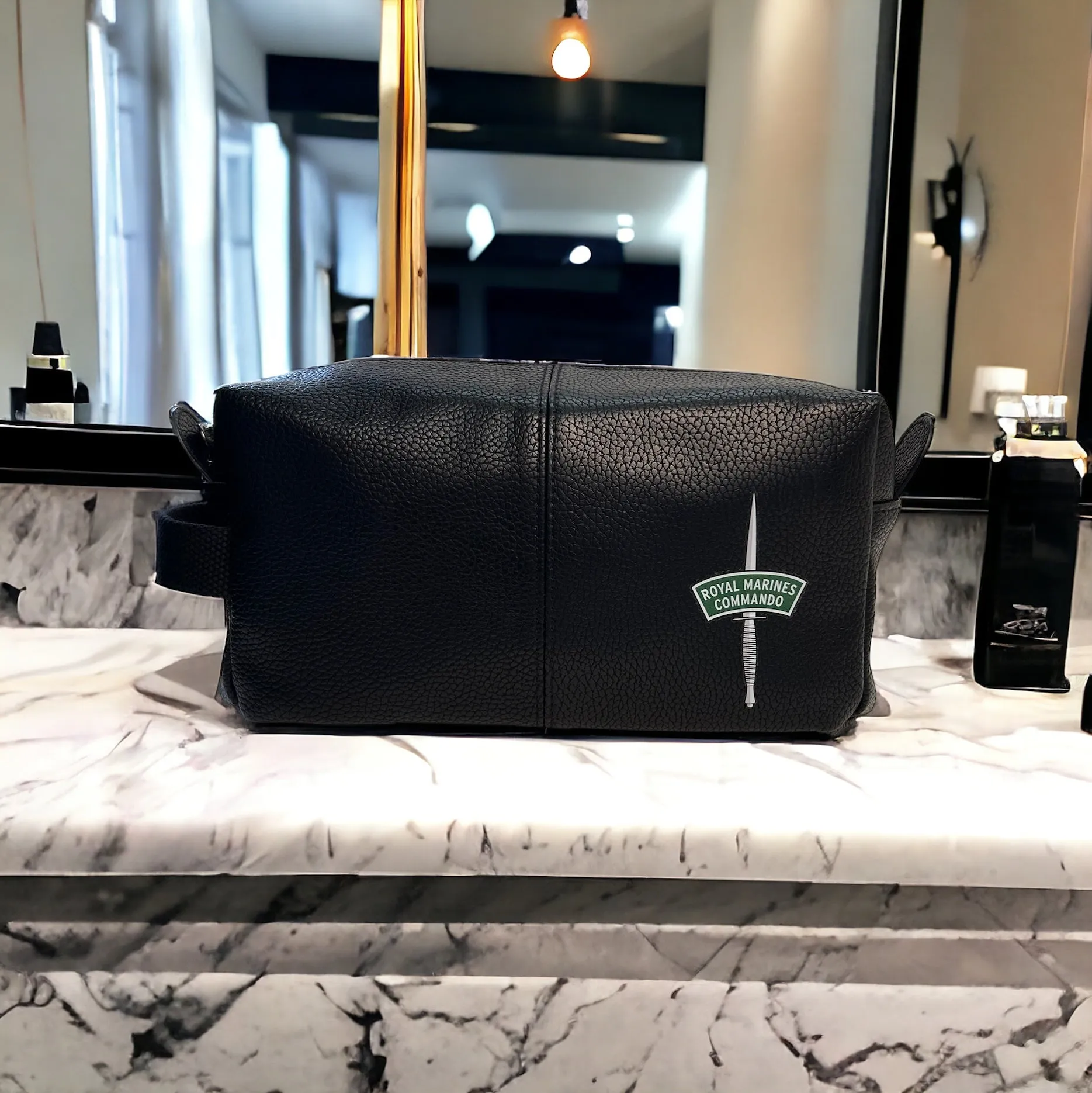 Dagger & Flash Wash Bag - Black