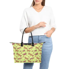Gathering Lime Single-Shoulder Lady Handbag