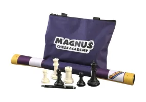 Magnus Chess Academy Signature Series Chess Set, Bag And Board Combination