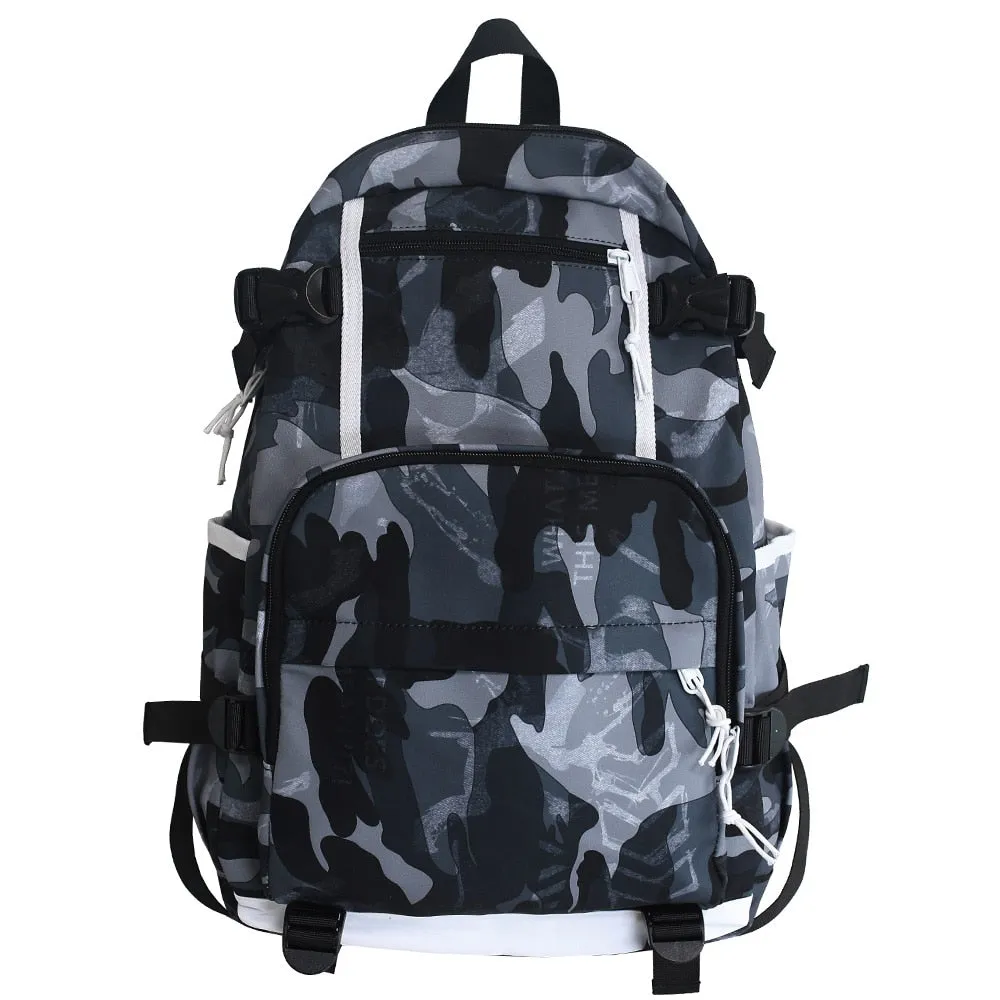 Wenkouban Harajuku Girl Male School Bag Female Graffiti Print Men Backpack Women Book Boy Bag Nylon Ladies Fashion Laptop Backpack Student