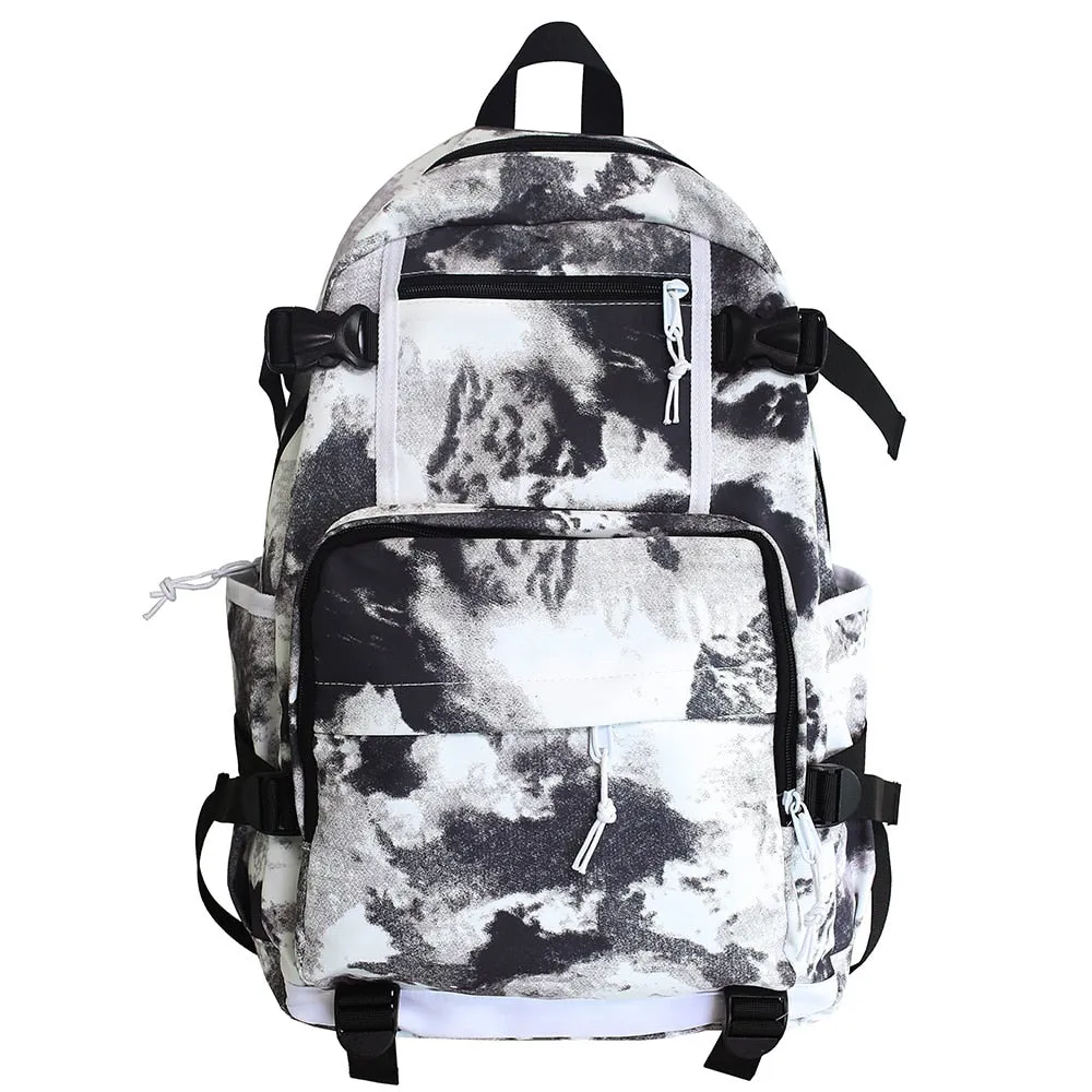 Wenkouban Harajuku Girl Male School Bag Female Graffiti Print Men Backpack Women Book Boy Bag Nylon Ladies Fashion Laptop Backpack Student