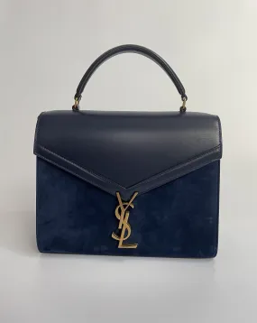 YSL | CASSANDRA TOP HANDLE MED. | NAVY