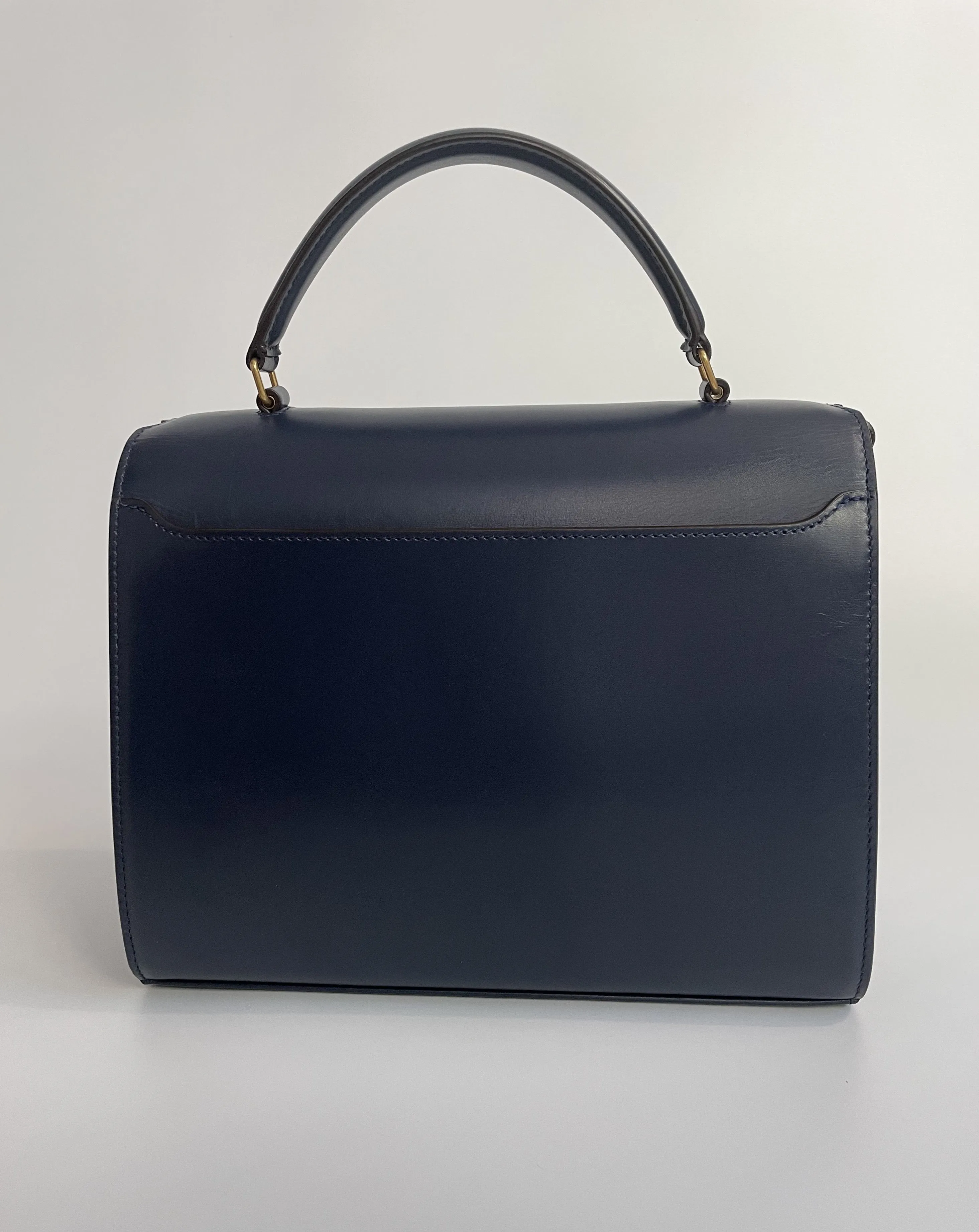YSL | CASSANDRA TOP HANDLE MED. | NAVY