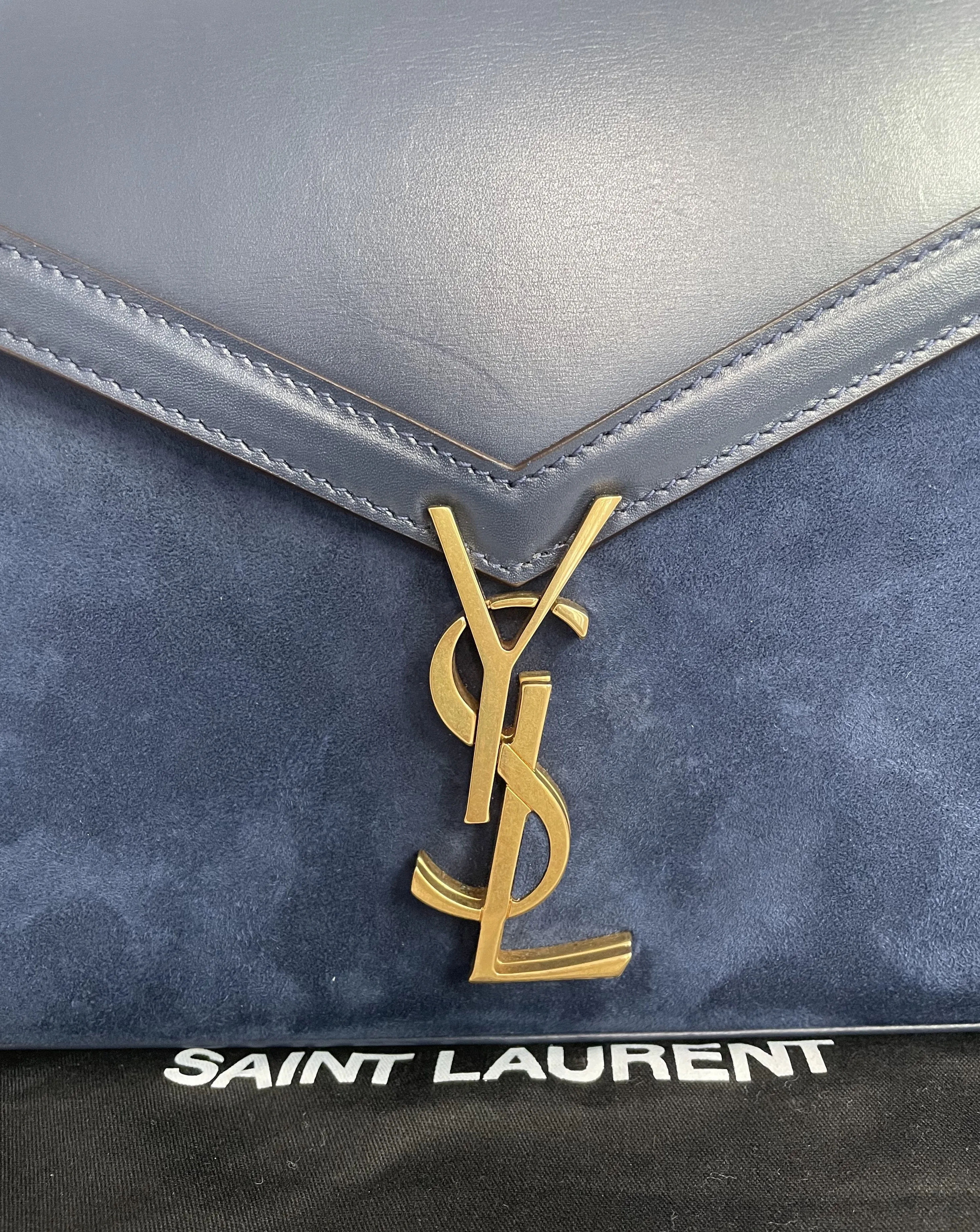 YSL | CASSANDRA TOP HANDLE MED. | NAVY